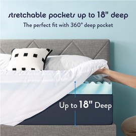 Best Price Mattress 3 Inch Pillowtop Mattress Topper and Pad Combo, 2 Inch Egg Crate Foam Mattress Topper, 1 Inch Plush Mattress Pad, Certified Safe Foam and Fabric, Dorm Essentials, Twin