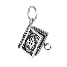 NKlaus 925 Sterling Silver Prayer Book Jesus Prayer Heart Prayer Pendant Amulet 8025