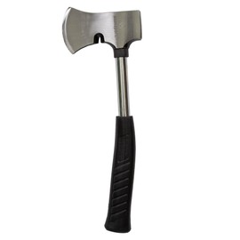 Stansport Rubber Handle Camp Axe/Hammer, Black, Silver, 13.25"" l x 4.25"" w x 0.87"" h