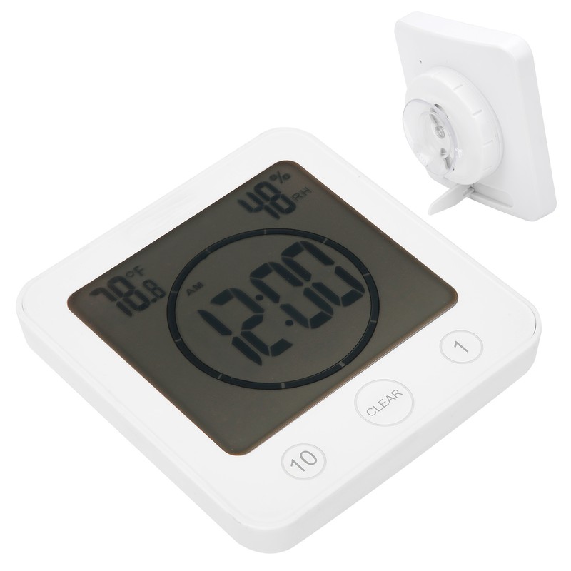 Digital Display Thermometer White Outdoor Garden Waterproof Temperature Meter with