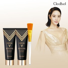 Cledbel [TV Product] Cledbel Black Edition Gold Lifting Mask Pack 2 Packs + 1 Brush / [TV상품] 끌레드벨 블랙에디션 골드리프팅 마스크팩 2개+브러쉬1