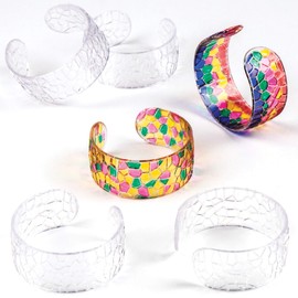 Baker Ross Bracciali con Mosaico (confezione da 6) perfetti per i bambini da decorare e indossare, ideali per progetti a casa e a scuola, in gruppo o altro, assorted, (EK4986)