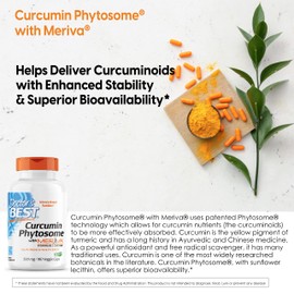 Doctor's BEST Doctor's Best Curcumin Phytosome with Meriva, Non-GMO, Vegan, Gluten Free, Soy Free, Joint Support, 500 mg 180 Veggie Caps (DRB-00230) (Packing May Vary)