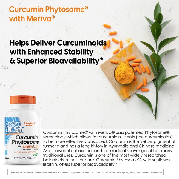 Doctor's BEST Doctor's Best Curcumin Phytosome with Meriva, Non-GMO, Vegan,
