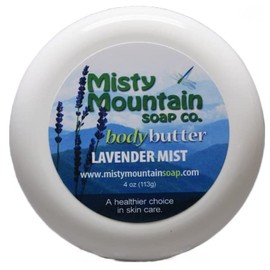 Body Butter - Lavender Mist - Handmade with Natural Oils and Butters by Misty Mountain Soap Co.