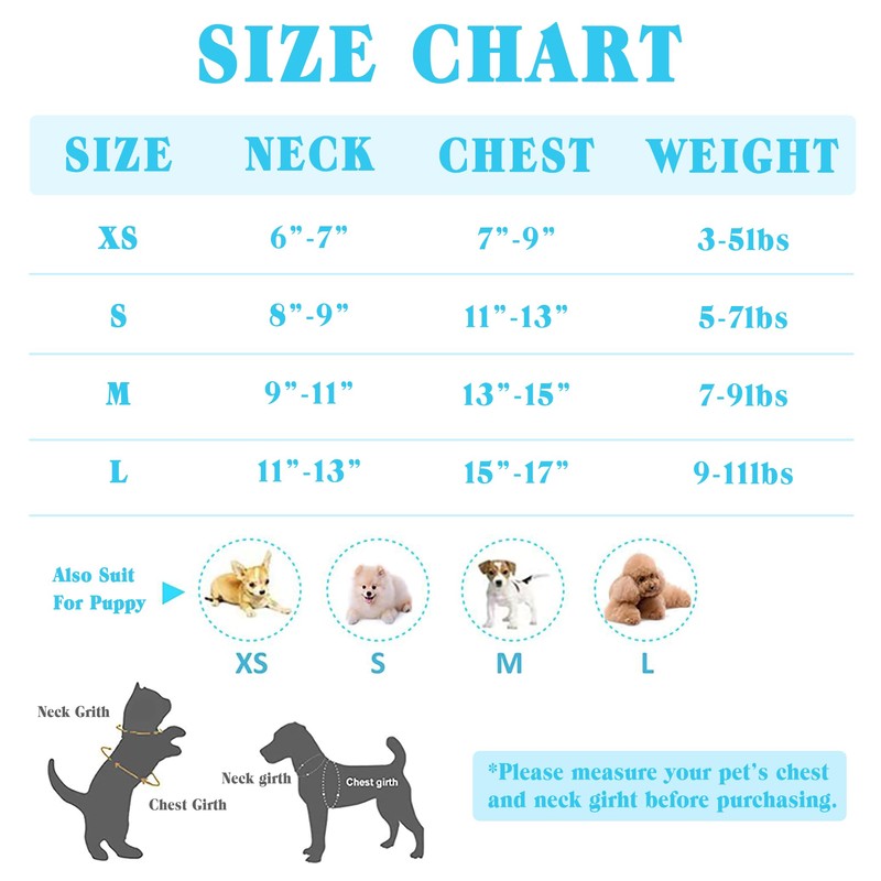 1-Pack Dog Harness- Sturdy Plastic Buckle, Adjustable Breathable Vest -