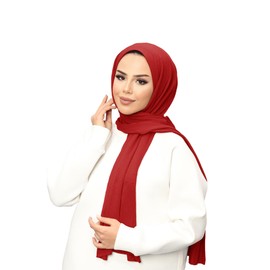 janisramone® Ladies head Scarf, Pack of 3 Plain Jersey Hijab, Muslim Soft Stretchy Scarf for Women UK, Modern Ladies Scarves, Prayer Wrap Hijabs, Stylish Gift Scarves for Women