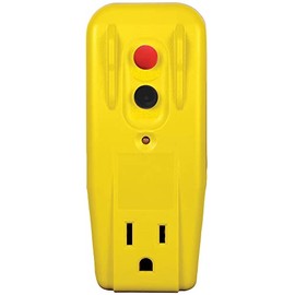 Electriduct Single Outlet GFCI Adapter, 15 Amp Grounded 3-Prong Automatic Reset