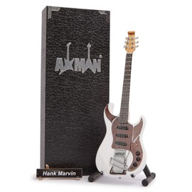 Axman Hank Marvin (The Shadows) Miniature Guitar Replica Handmade Ornament 1/4 Scale Includes Display Box, Nameplate and Miniature Guitar Stand