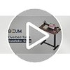 BIZUM Adjustable Bedside Table with Swivel Hidden Wheels Pneumatic Rolling