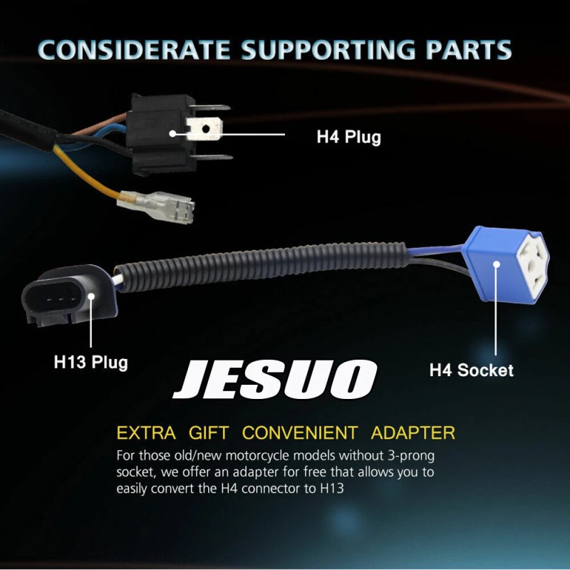 JESUO Fit Ford Mustang 1965~1973 Brightest Pair 7" Round Led