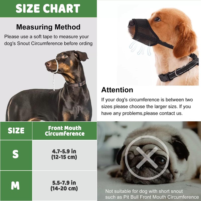 DOINEUFL Dog Muzzle, Lightweight & Breathable Mesh Muzzle for Small