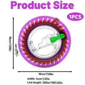 18cm Drachenschnur Seilwinde für Drachen, 200m Schnüre und Stecker bereit. EIN gutes Flugspielzeug Geschenk für Ihre Kinder/Teenageralter