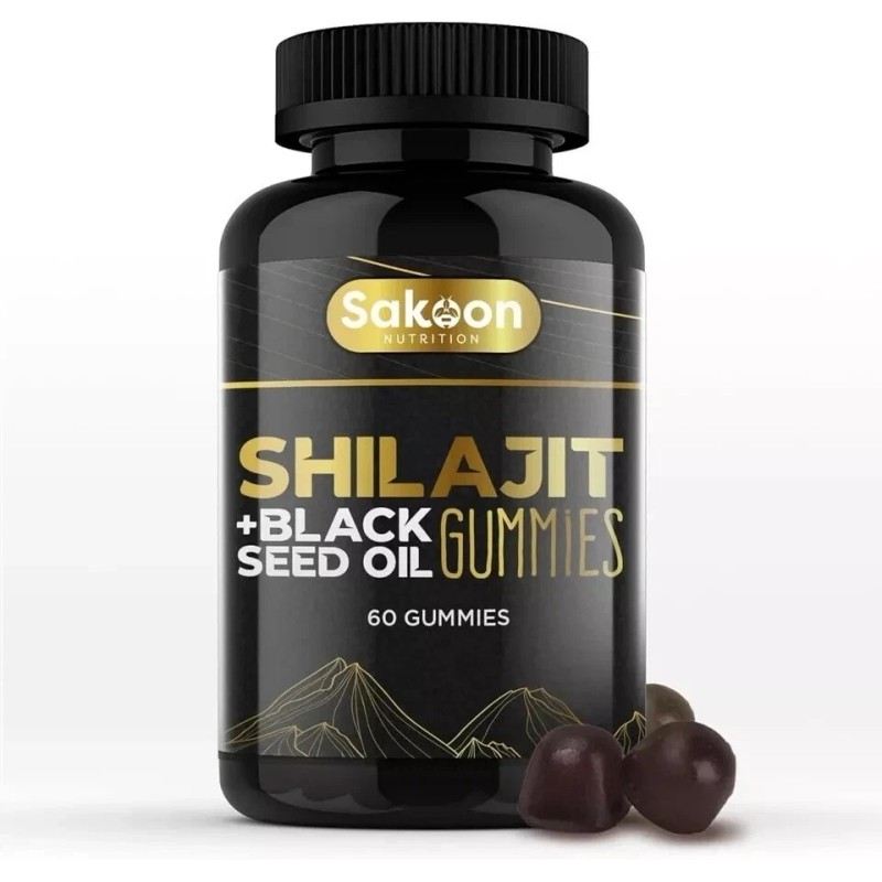 Sakoon nutrition Pure Shilajit Gummies with Black Seed Oil -