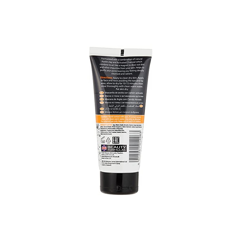 Beauty Formulas With Activated Charcoal Clay Mask 100 millitres