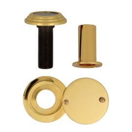 Amig - Door Viewer Mod. 3 with Super Angle Lens | UL Certified | Scratch Resistant & Easy Installation | Home Safety Accessories, Brass-Plated, 14mm, 35-55mm