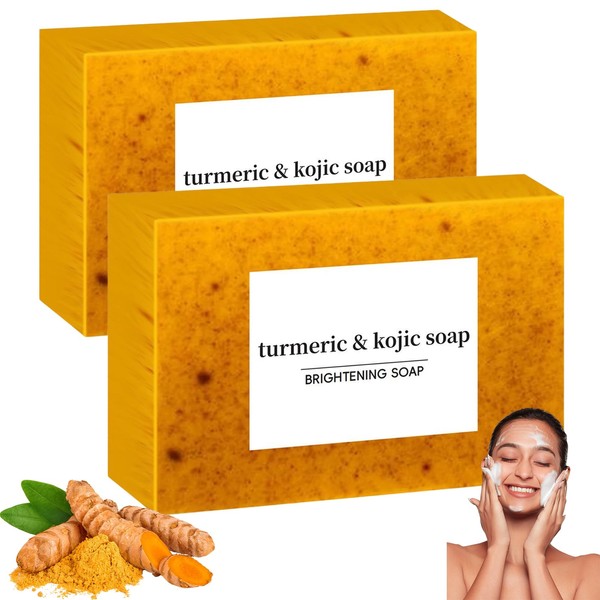 Turmeric Soap Bar, Kojic Acid Soap for Face & Body,