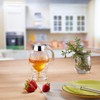 Westmark Honigbirne/Honig-Dosierer mit Untersatz, Fassungsvermögen: 200 ml, Wabenmuster, Glas/Kunststoff, Deluxe,