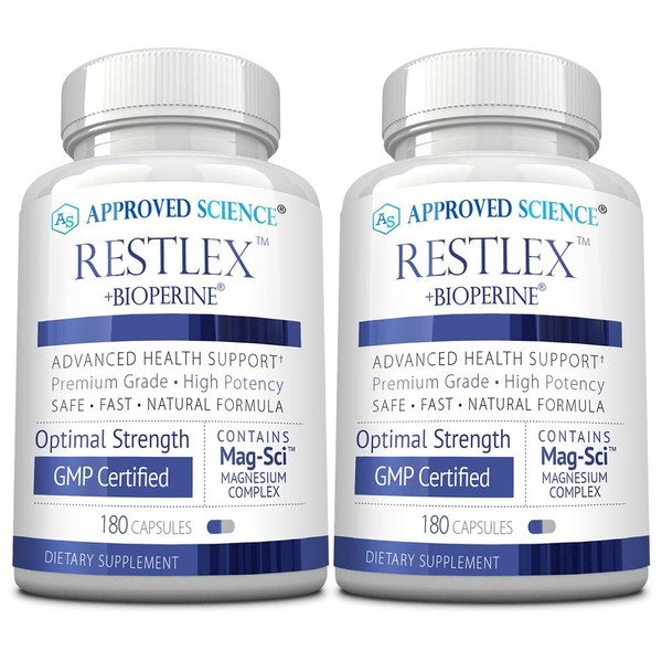Approved Science Restlex - 420 mg Magnesium Glycinate Blend, L-theanine