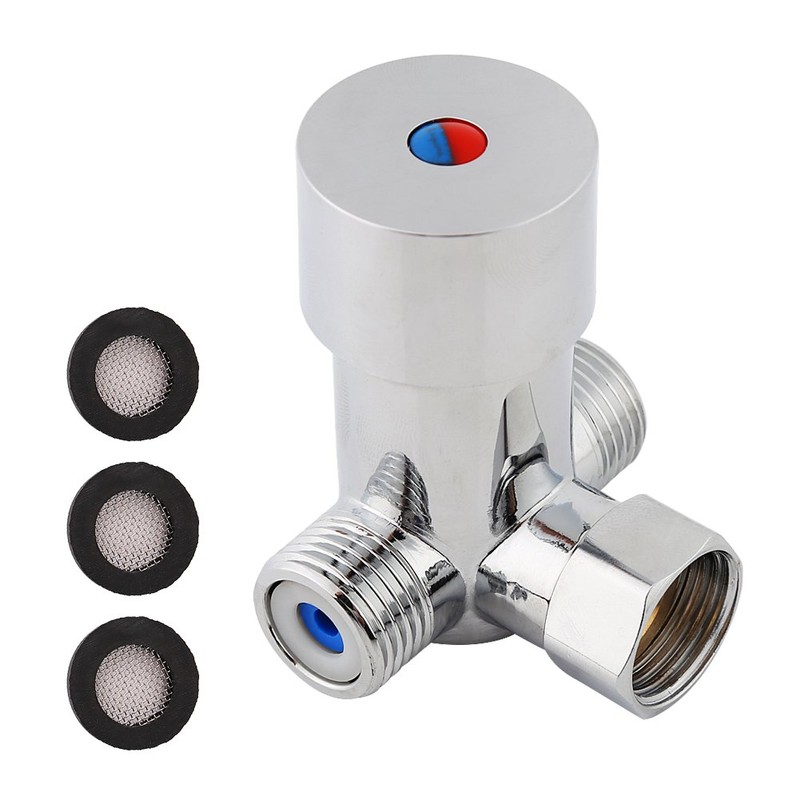 G1/2 Hot Cold Water Mixer Valve tap 15mm, Walfront Shower