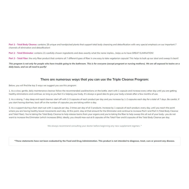 All In Nutritionals Programa Triple Limpieza 20 Unidades