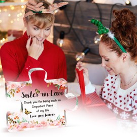 Sister in Law Gifts - Puzzle Acrylic Plaque, Special Gifts for Sister in law, Sister in Law Birthday Gifts, Birthday Gifts for Sister in law, Christmas Gifts for Sister in Law