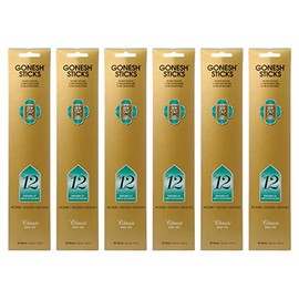 Gonesh Classic No.12 Incense Sticks, Pack of 20, Set of 6