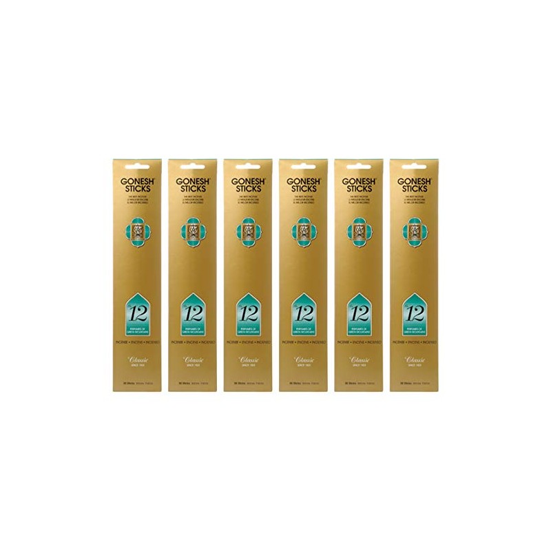 Gonesh Classic No.12 Incense Sticks, Pack of 20, Set of
