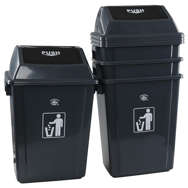 Anbers 13 Gallon Kitchen Trash Can with Swing Lid, 4