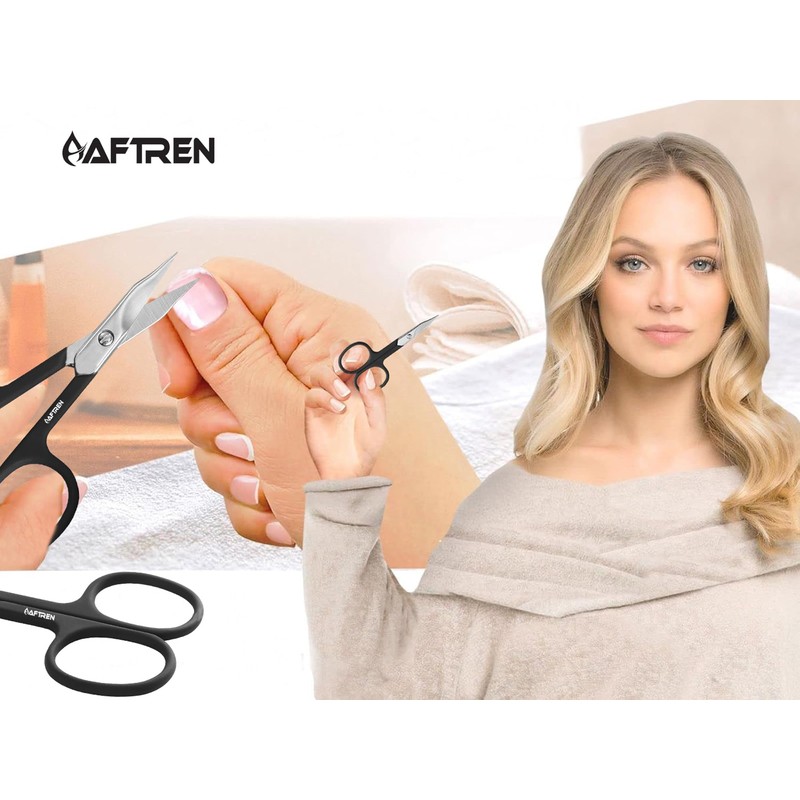 AFTREN Curved Nail Scissors Cuticle Scissors Nails Toenails Brand Quality