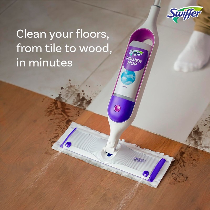 Swiffer PowerMop Multi-Surface Mop Kit for Floor Cleaning, Includes PowerMop,