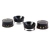 Alnicov Guitar Contral Knobs,Black Clear Knobs With Gold Word Electric