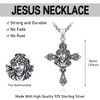 KATHLU Cross Necklace for Men Women 925 Sterling Silver Jesus