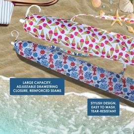 Schutzhülle für den Strand mit robustem Griff, Schutzhülle für Strandschirm mit Griff, blau, Zubehör oder Ersatzteil für Strandschirme.