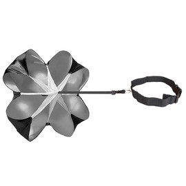 TRIWONDER 抵抗パラシュート レジスタンスパラシュート スピードトレーニング 陸上 サッカー フットサル トレーニングツール フィットネス 筋力トレ 爆発力 パワー練習用傘 (ブラック - 142cm)