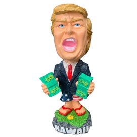 KC Hawaii President Trump Dashboard Doll with Money Stacks 4 Inch