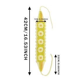 Thinslimer 2 Pack Crochet Headband for Women Hippie Headband Bandana 70s Accessories for Women and Girls Wide Head Bands Floral Crochet Head Scarf