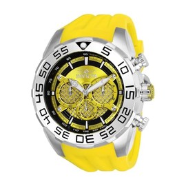 Invicta Men's Analog Quartz Watch with Silicone Strap 26298, Silver, Bracelet