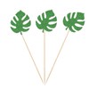 Monstera Leaf Centerpiece Sticks, 12-Pack Table Topper Double-Sided Tropical Baby