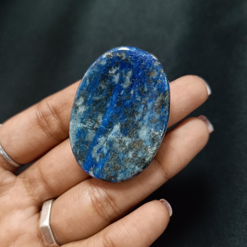 Prajet Crystal Lapis Lazuli Worry Stone Thumb Stone Natural Polished