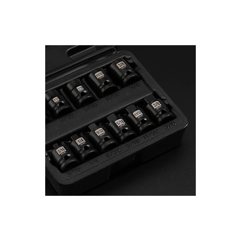 11PCS 3/8" Drive SAE Pipe Plug Socket Set, Tapered Male