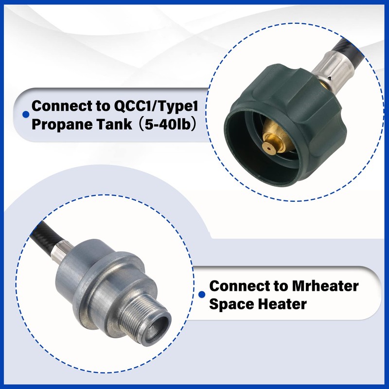 Propane Fuel Filter F273699 with Hose Compatible with Mr heater