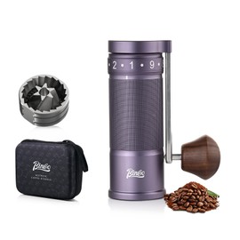 Manual Coffee Grinder with Foldable Handle, Conical Burr Coffee Grinder with 20g Capacity, Adjustable External Grind Setting for Travel,Camping,Home