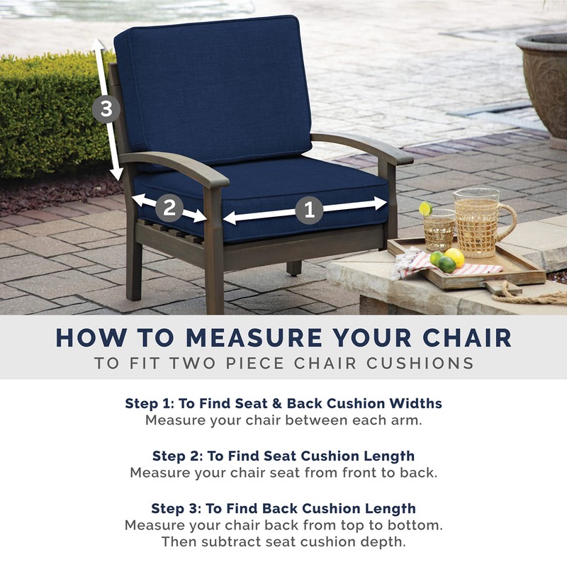 Arden Outdoor Dining Chair Cushion, 20 x 20, Rain-Proof, Fade
