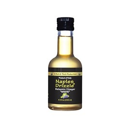 Naples Drizzle Barrel-Aged Balsamic Vinegar of Modena - Rich, Extra Thick, No Added Sugar or Thickeners, Better-Than-Glaze Balsamic Drizzle (White)