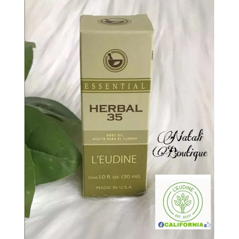 Leudine L'eudine Leudine HERBAL 35 W/35 Essential Oils, Headaches,Stress,Migraines