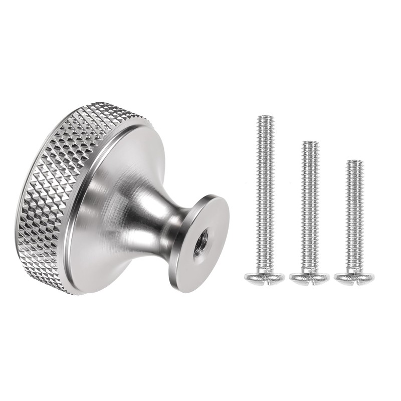 WUISOLQP 10 Pack Silver Cabinet Knobs Drawer Cupboard Kitchen Knobs