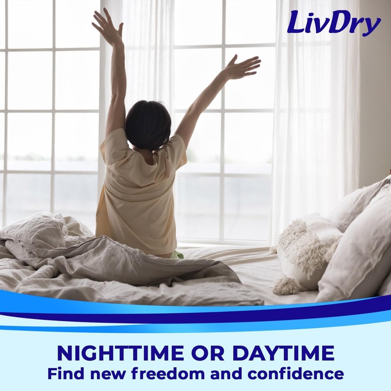 LivDry M Overnight Adult Diapers for Women and Men, Incontinence