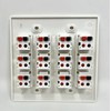 RiteAV 12 Port Speaker Jack Dual Gang Wall Plate for