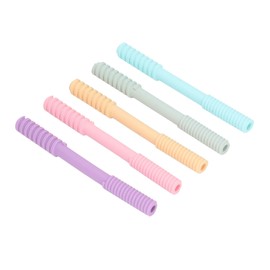 Mordedor para bebé, Palitos de para bebé de Silicona Huecos Flexibles, 5 uds., para bebé con TDAH (Tipo 3)